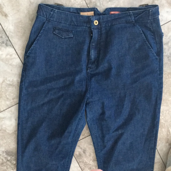 ANTHROPOLOGIE PILCRO HI WAIST SIDE BUCKLE STRAIGHT FLARE JEANS SIZE 32 EUC - Picture 2 of 11